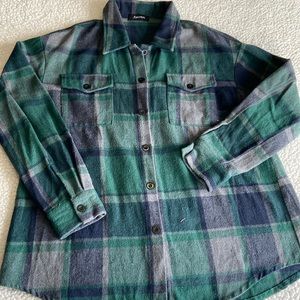 Green plaid jacket
